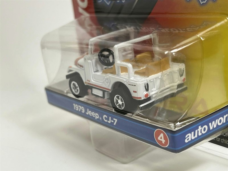 Auto World Slot Cars 1979 Jeep CJ-7 White HO Scale Slot Car X Traction Auto World SC368-4