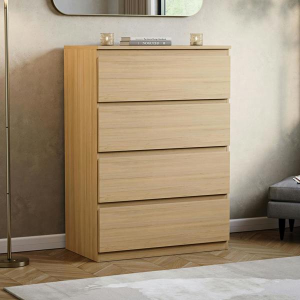 Vida Designs Denver 4 Drawer Chest, Black
