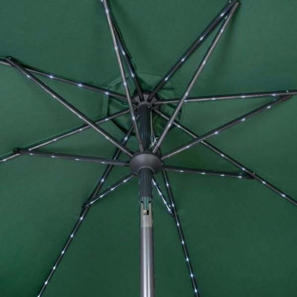 Jardi LED Tilt Parasol 2.7m – Green