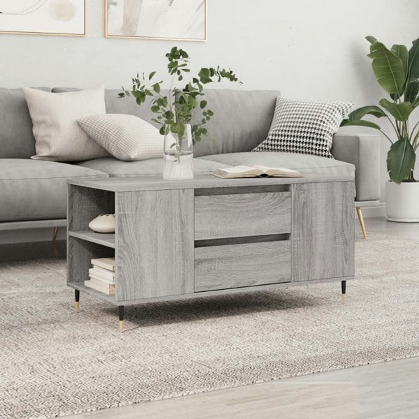 Berkfield Coffee Table Grey Sonoma 102x44.5x50 cm Engineered Wood