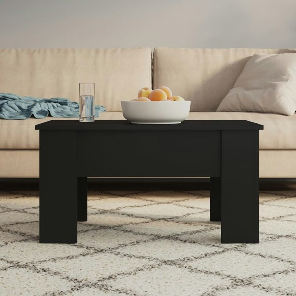 Berkfield Coffee Table Black 79x49x41 cm Engineered Wood