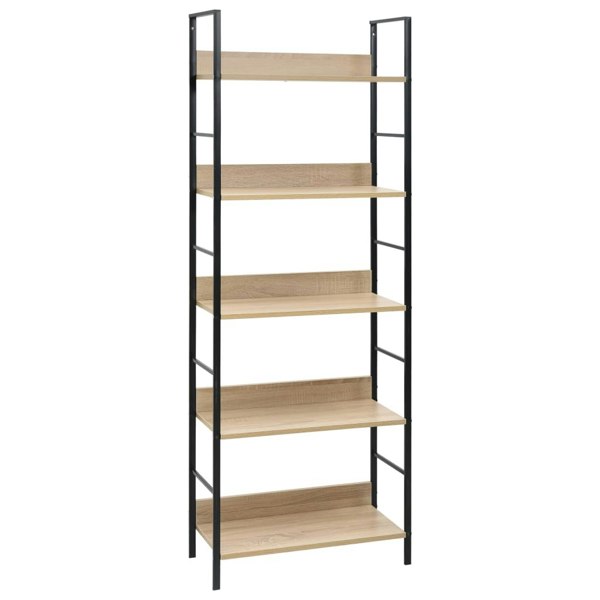 Berkfield 5-Layer Book Shelf Oak 60x27.6x158.5 cm Engineered Wood