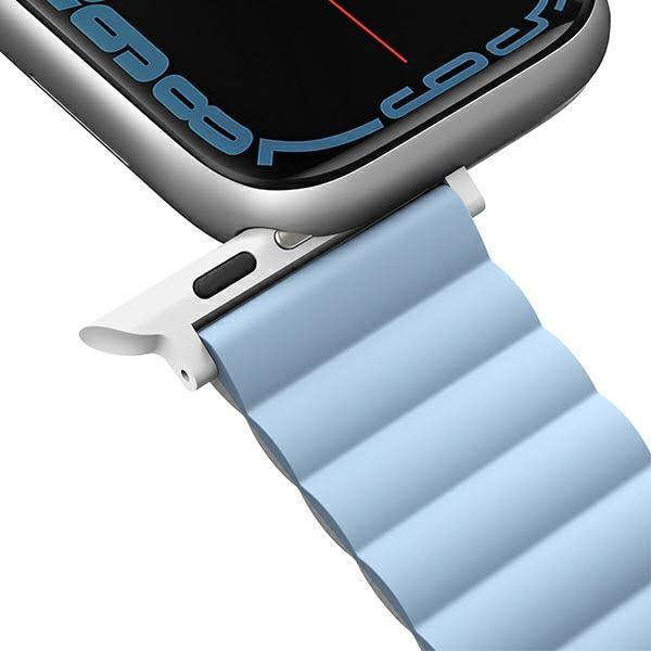 Uniq Revix Strap for Apple Watch 7/8/9/10/SE/SE2/Ultra 42/44/45/49mm White and Blue - UNIQ-45MM-REVWHTBLU