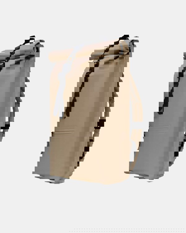 Rains Unisex Rolltop Rucksack - Beige 133 - CHO - Designer Unisex Bags