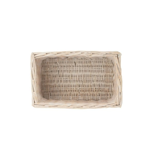 Wicker StorWhite Wash Storage Wicker Open Basketage Basket