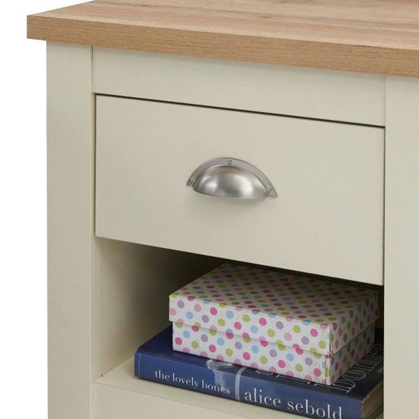 Timber Art Design Lisbon 1 Drawer Bedside Cabinet Bedroom Furniture Nightstand Table