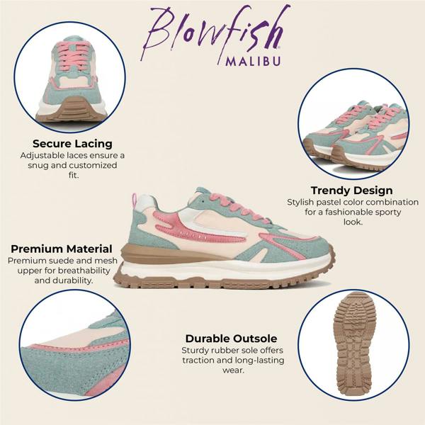 Blowfish Malibu Womens Watermelon Retro Lace-Up Sneakers -Leo