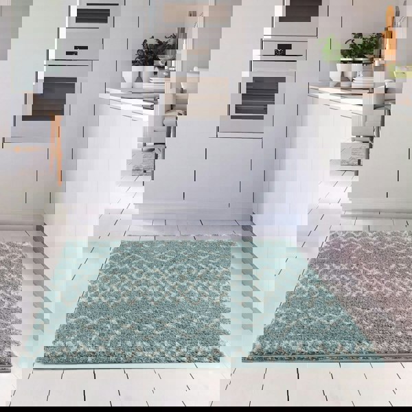 Moroccan shaggy rug rich texture and elegant design floor-heating compatible