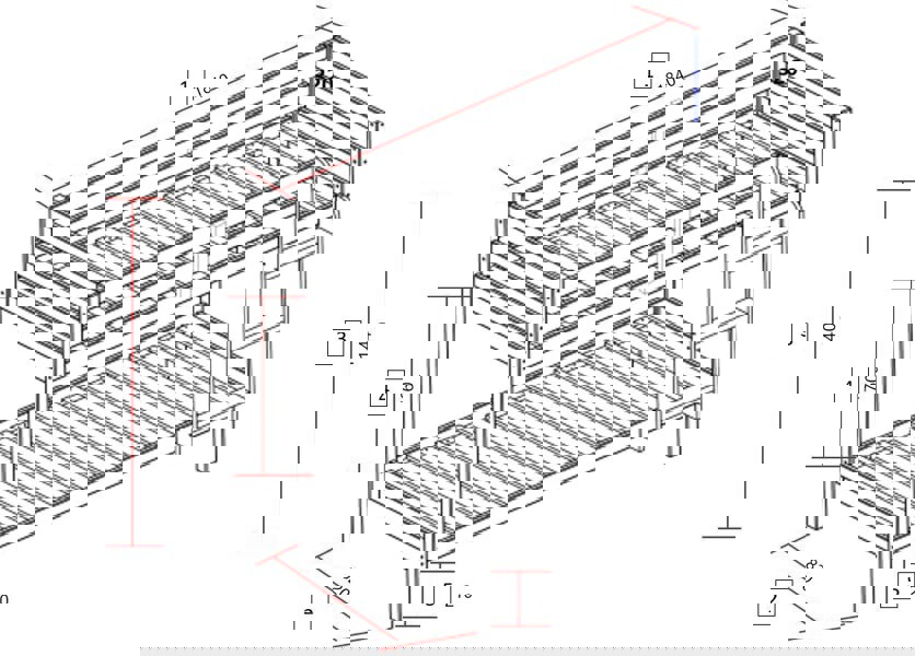 Comfy Living Zara Wooden Bunk Bed