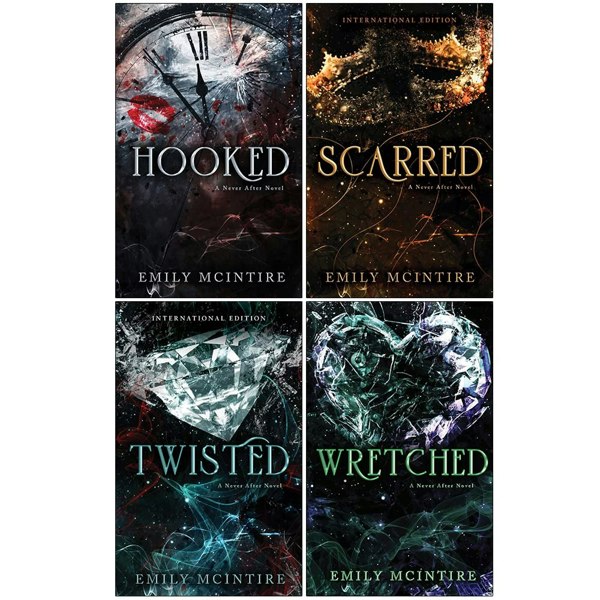 Never After Series by Emily McIntire Complete 6 Books Collection Set (Hexed, Hooked, Scarred, Wretched, Twisted & Crossed)