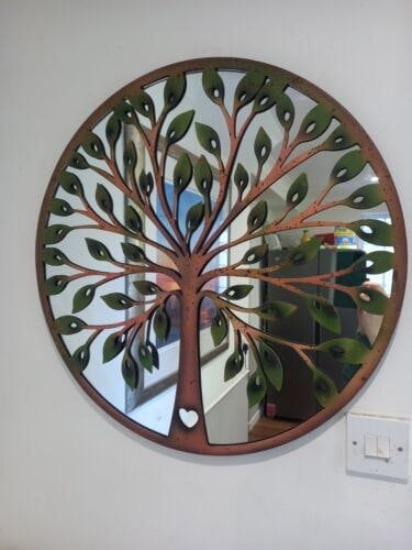 Inspirational Gifting Tree of Life Garden Mirror Screen 64cm Diameter