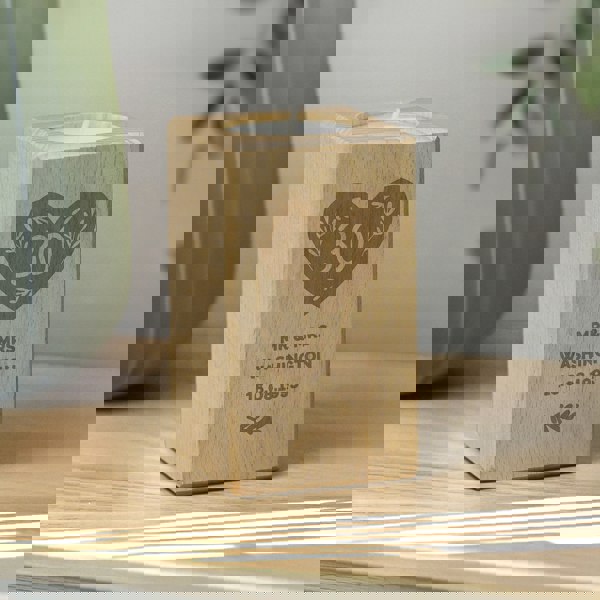 Personalised Memento Company Personalised Anniversary Wooden Tealight Holder