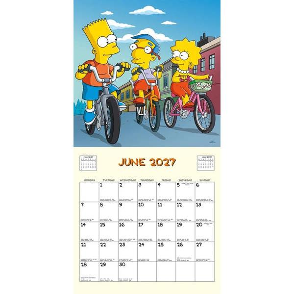 The Simpsons Calendar 2027, Wall Calendars, Month To View, Entertainment, Gift