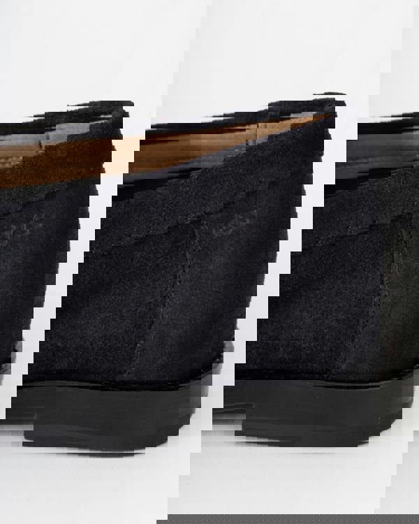 BOSS Orange Tevan Mens Suede Moccasin Shoes - Dark Blue 401