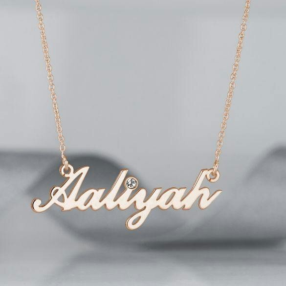 Christopher James of London Carrie Style Personalised Name Necklace With Diamond