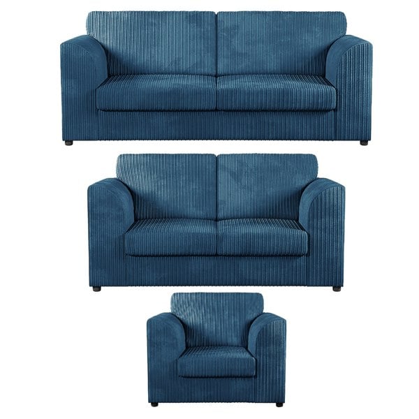 Furnishings For Less Luxor Full Jumbo Cord 3 Piece Suite - Full Back