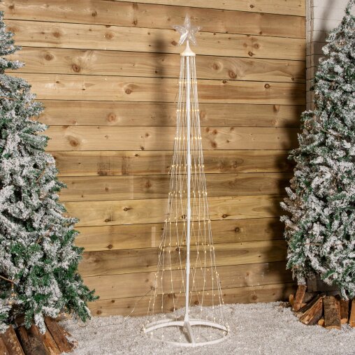 Samuel Alexander 1.8m Light up Christmas Cone Tree with 220 Warm White LEDs and Timer Function