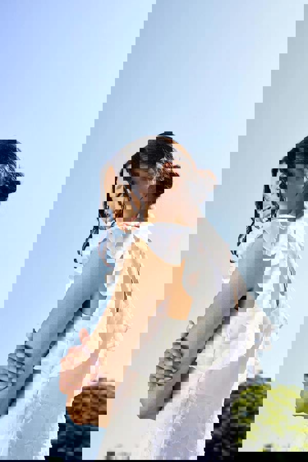 GWD Zoey Sparkle Embellished Floral Cream Maxi Dress