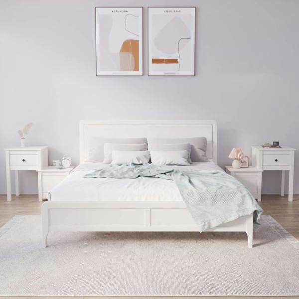 Berkfield Bedside Cabinet 2 pcs White 79.5x38x65.5 cm Solid Wood Pine