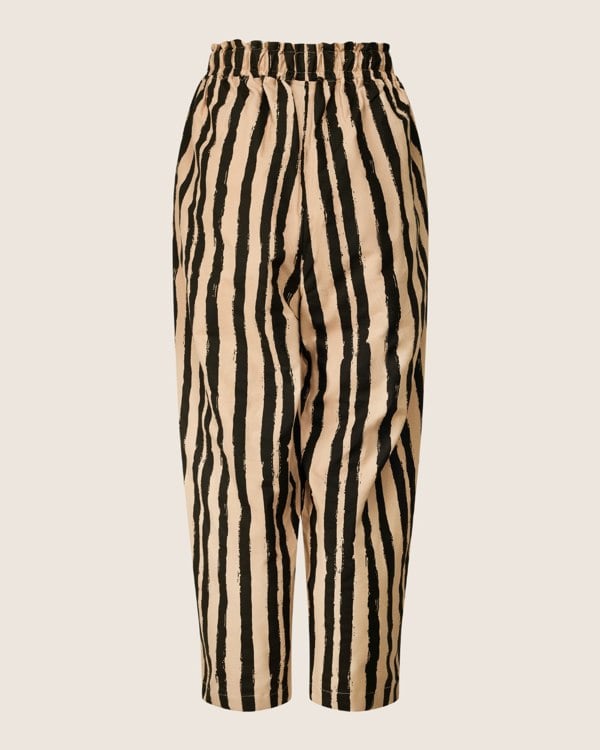 Kate Multicolour Painted Stripe Print Barrel Leg Trousers - image 4