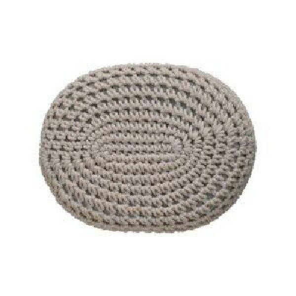 Wyld Haus Mantua Beige Hand Woven Oblong Footstool