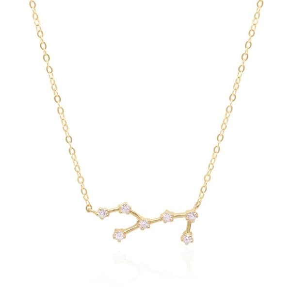 Gold Trip Virgo Zodiac Constellation Necklace