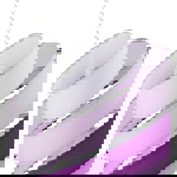 Five Tier Pendant Shade with Various Purple and Lilac Cotton Rings Image 5