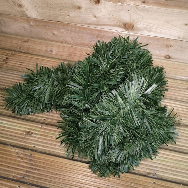 Samuel Alexander 10m x 15cm Luxury Chunky Cut Tinsel Garland Christmas Tree Decoration - Green