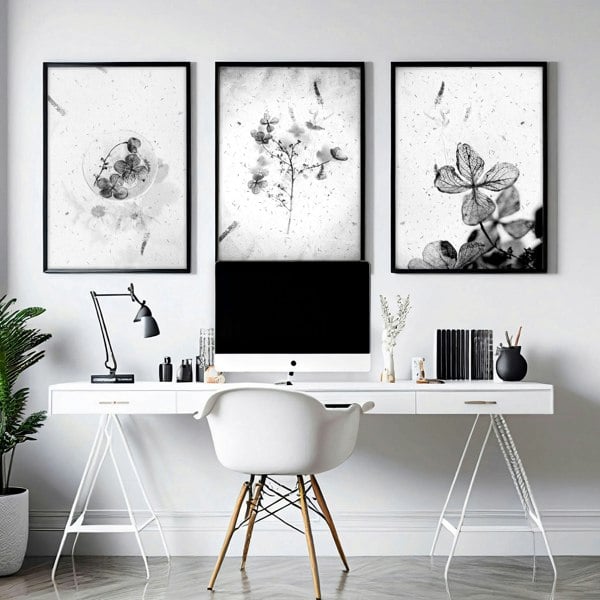 Wall decor for office | set of 3 framed wall art