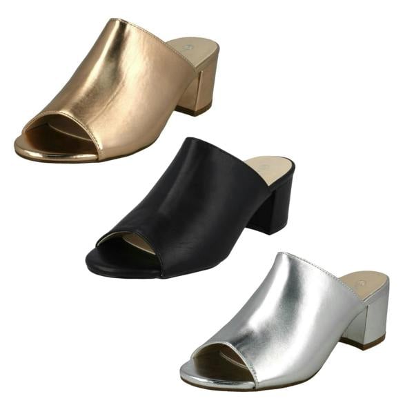 Anne Michelle Ladies Anne Michelle Chunky Heel Mule Sandals F10664