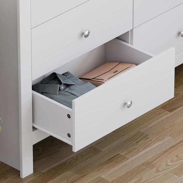Vida Designs Arlington 4+3 Drawer Chest, Grey