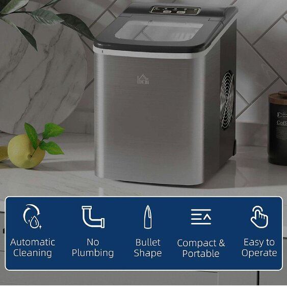 HOMCOM 1.8L Counter Top Ice Maker - 800-075V70