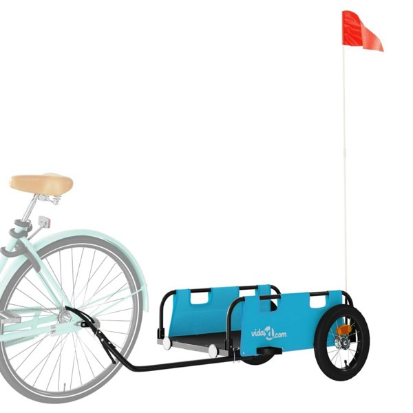 Berkfield Cargo Bike Trailer Blue Oxford Fabric and Iron