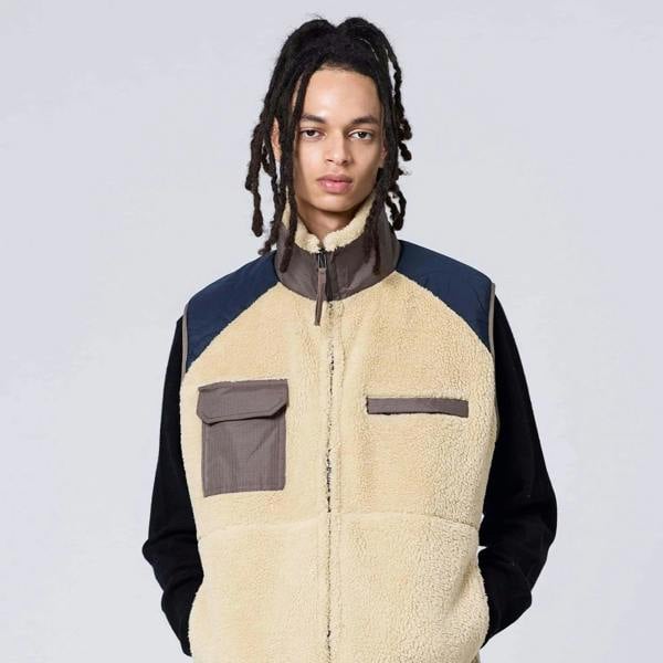 Taion Military Pile Fleece High Neck Vest