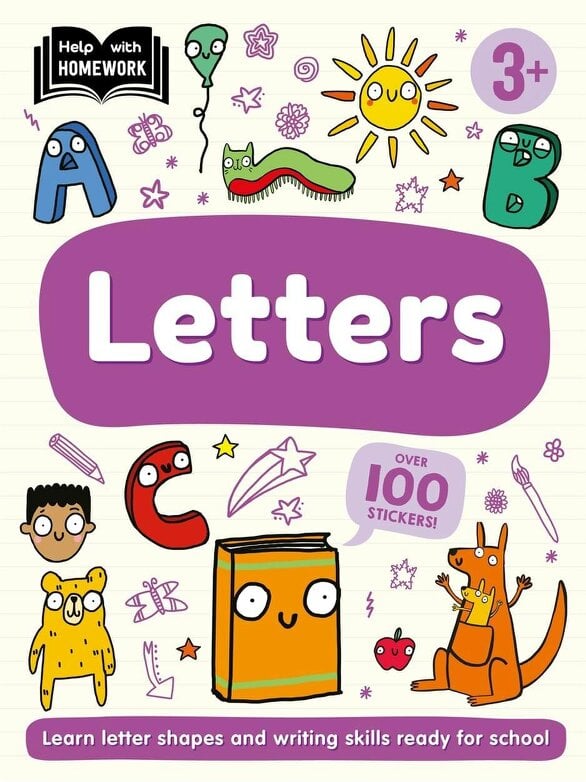 Help With Homework 5 Books Collection Set Age 3+ (Early Learning Skills, First Reading, First Writing, Letters, Numbers)
