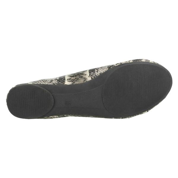 Spot On Ladies Spot On Flat Snake Print Ballerina