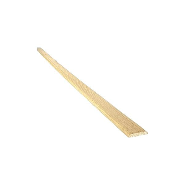 Snowdon Timber Hardwood White Oak D-Shape Moulding (T) 4mm (W) 21mm (L) 2400mm