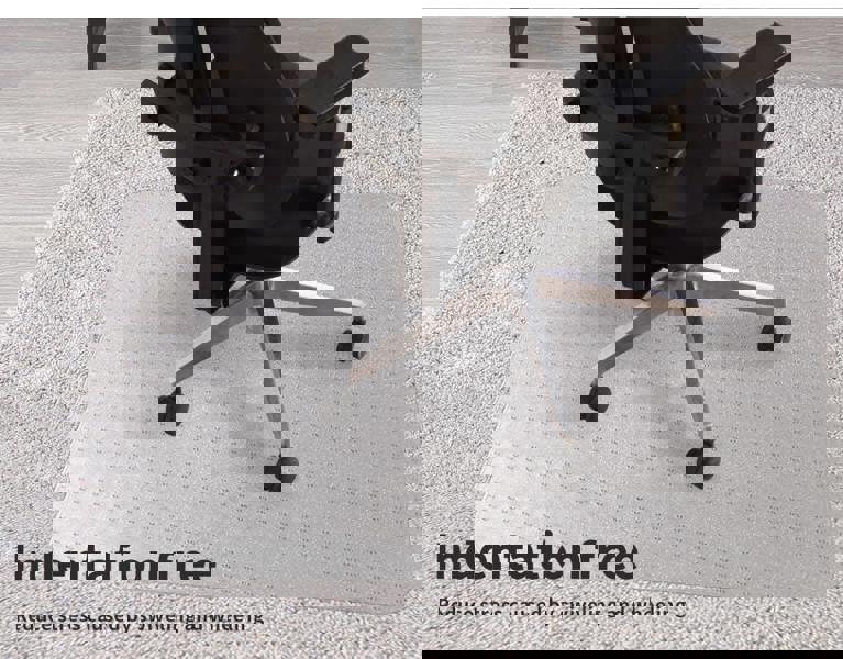 Marlow Office Chair Mat Hard Floor for Carpet Protector PVC Non Slip 120x90cm