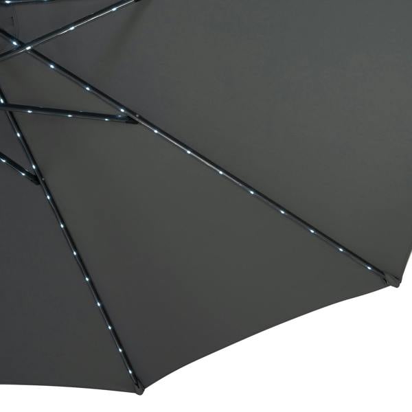 Jardi LED Tilt Parasol 2.7m – Grey