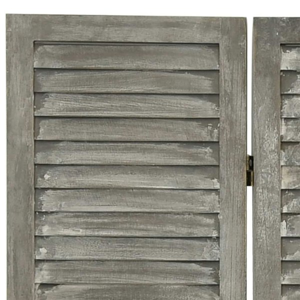 Berkfield 6-Panel Room Divider Grey 214x166 cm Solid Wood