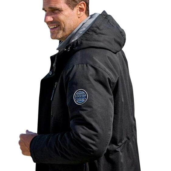 Atlas For Men Mens Water Repellent Faux Fur Hood Parka - Black