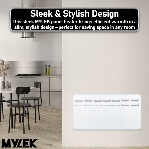 MYLEK Panel Heater 2KW Eco Smart WiFi App Radiator Electric Low Energy with Timer and Thermostat