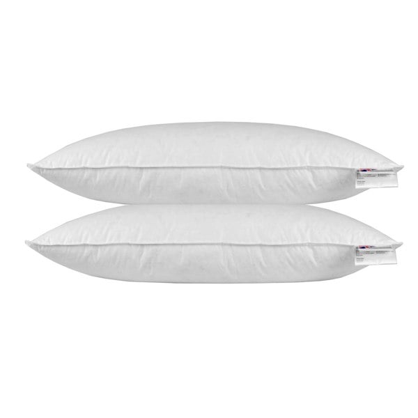 HOMESCAPES Duck Feather Euro Continental Pillow Pair - 40cm x 80cm (16"x32")