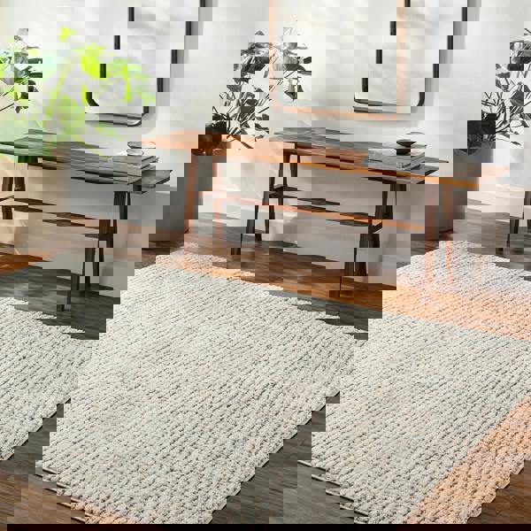 Livabliss Freud-Modern Ivory Brown High Pile Rug