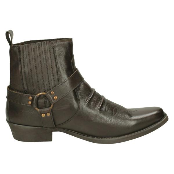 Maverick Mens Maverick Leather Ankle Cowboy Boots A3003