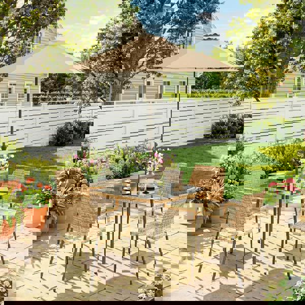 Patio Rattan Dining Set