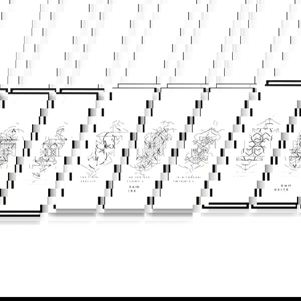 Canvas Pictures For Living Room | Set of 3 Sacred Geometry Wall art Prints