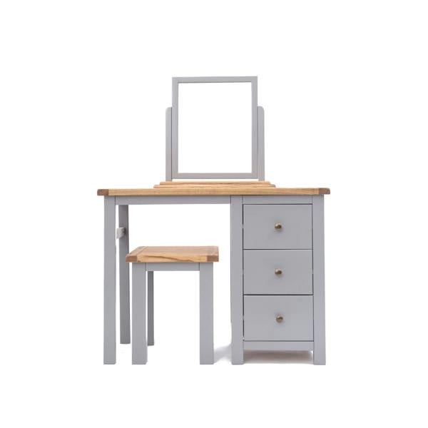 Mirano 3 Drawer Dressing Table Set Brass Knob