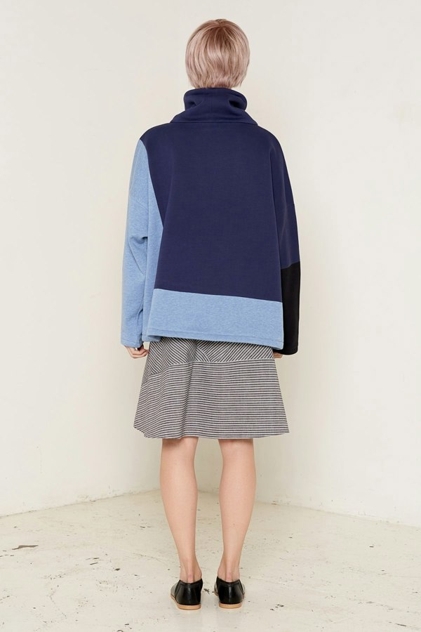 Bo Carter Neptune Cotton Fleece Jumper - Blue