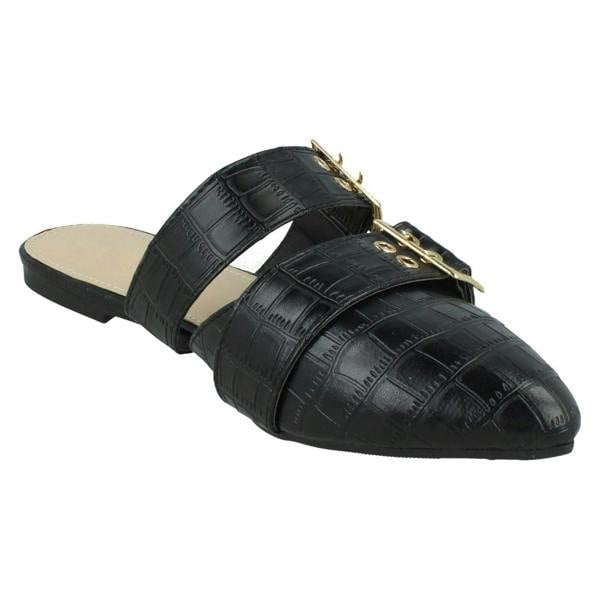 Spot On Ladies Spot On Croc Print Mules F80539